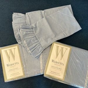 Wamsutta Queen Bedsheet Set in Blue Gingham